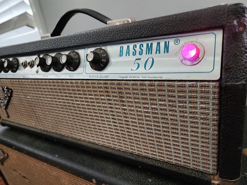 Fender Bassman 2-Channel 50-Watt Guitar Amp Head 1968 - 1969 - Silverface image 1