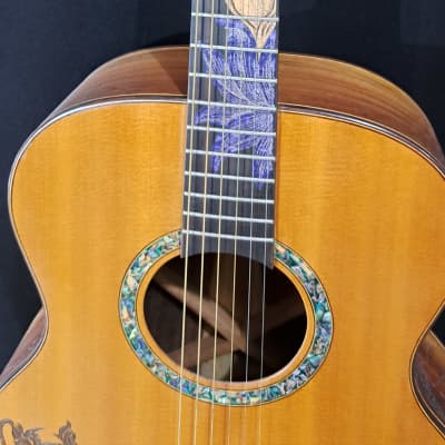 Blueberry NEW IN STOCK Handmade Acoustic Guitar Grand Concert Motif image 7