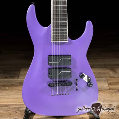 ESP LTD SC-607 Stephen Carpenter 7-String Baritone Guitar w/ Case – Purple Satin image 2