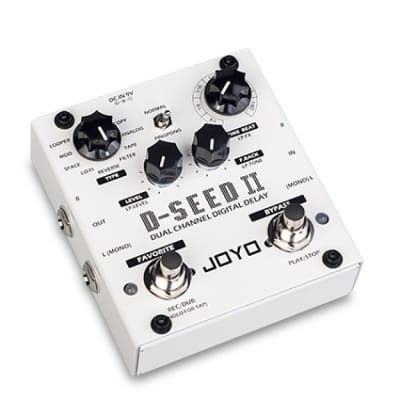 Joyo Audio D-Seed II Delay Guitar Pedal w/ Power Supply, Patch Cables & Cloth image 3