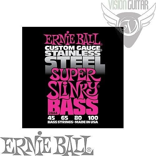 Ernie Ball 2844 Stainless Steel Super Slinky BASS Strings (Gauge 45-100) image 1