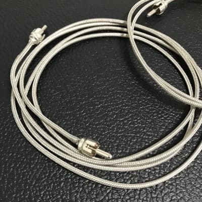 Vintage Style Reverb Tank Cables 2pc Set RCA image 2