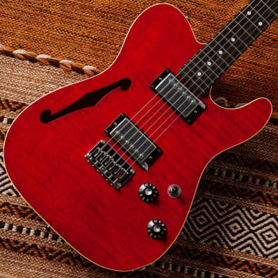 K.Nyui Custom Guitars KN-TE Thinline w/Lollar P.U Inperial HB  #1744 - Trans Cherry image 2