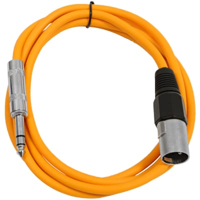 SEISMIC AUDIO Orange 1/4" TRS - XLR Male 6' Patch Cable image 1