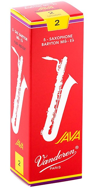 Vandoren SR342R Java Red Baritone Saxophone Reeds - Strength 2 (Box of 5) image 1