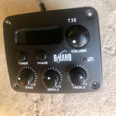 T-35 B-Band System For Acoustic Guitar Preamp W/ Tuner In | Reverb