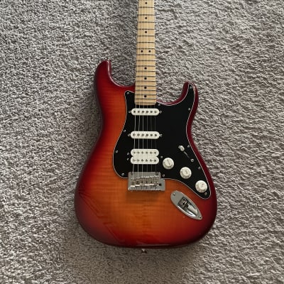 Fender Player Stratocaster HSS Plus Top 2020 MIM Cherry Burst Maple Neck Guitar image 1