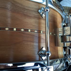 Craviotto Custom Shop 6.5" x 14" Solid-Shell - Single-ply Walnut Snare Drum 2015 Natural image 4