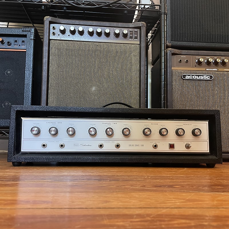 Vintage Silvertone Model 1464 Solid State 100 Guitar Head 1960 s Made In USA