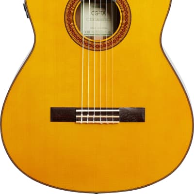 Yamaha CG-TA TransAcoustic Acoustic-Electric Classical Guitar, Natural image 1