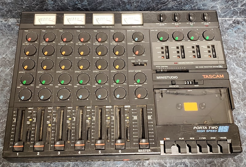 Vintage TASCAM Porta Two HS 4 Track Mini Studio 1987 (As Is For Repair)