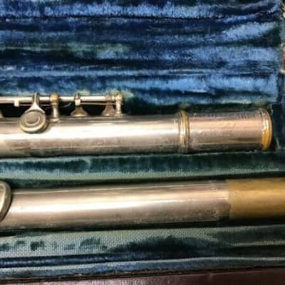 F.E. Olds Ambassador flute Silver with case, made in USA, Acceptable Condition image 2