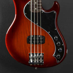 Fender  Standard Dimension VI Bass Aged Cherry Burst image 2