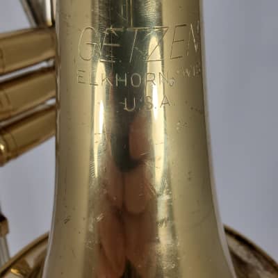 Getzen Valve Trombone  Lacquered Brass image 8