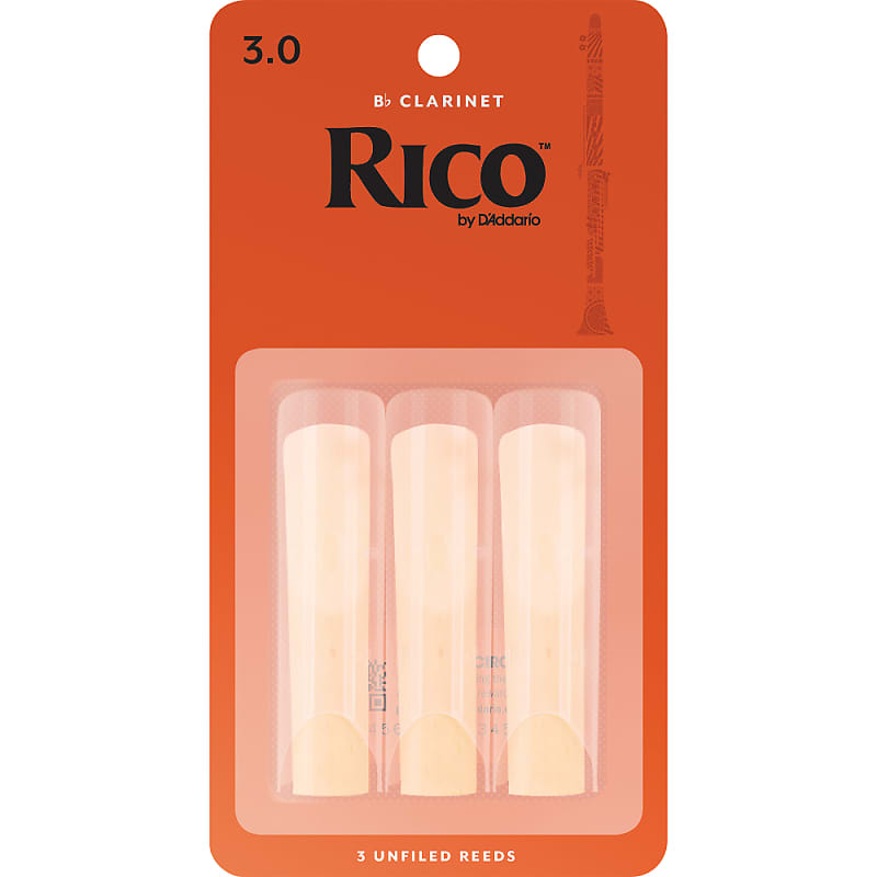 Rico RCA0330 Bb Clarinet Reeds 3 Pack - 3.0 Strength image 1