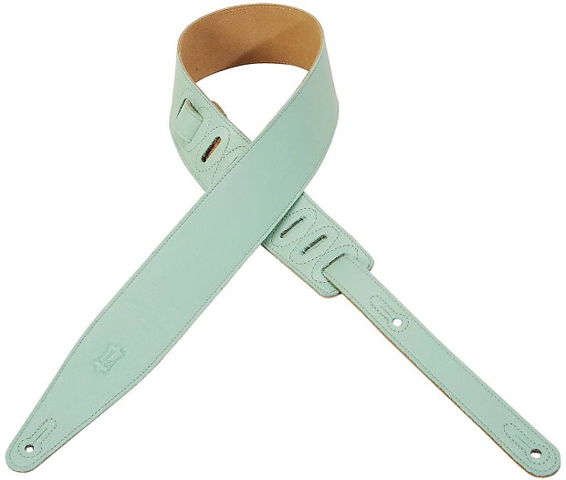 Levy's MG317LL-SEA 2.5" Soft Garment Leather Guitar Strap w/ Suede Backing image 1