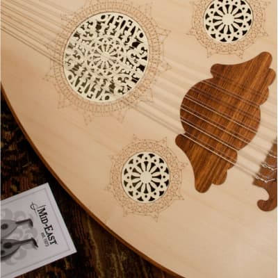 Arabic Oud W/ Soft Case Package Includes: 14-String Sheesham Arabic Oud W/ Soft Gig Bag + Arabic Oud image 5