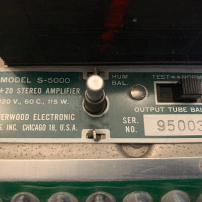 Vintage Sherwood S-5000 Integrated Tube Amplifier / S-3000 II FM Tuner Late 50's / Early 60's image 13