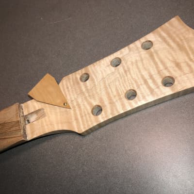 lp style 3x3 exotic wood guitar neck for luthier repair parts image 2