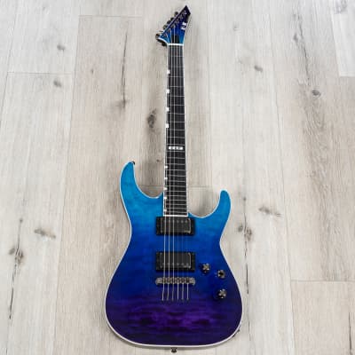 ESP E-II Horizon NT-II Guitar, Quilted Maple, EMG 57 / 66, Blue-Purple Gradation image 3