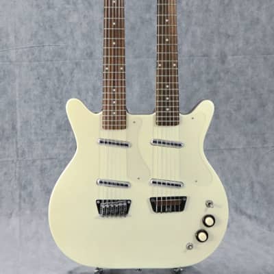 Danelectro DOUBLE NECK 6-12 Sparkle White/0830 | Reverb