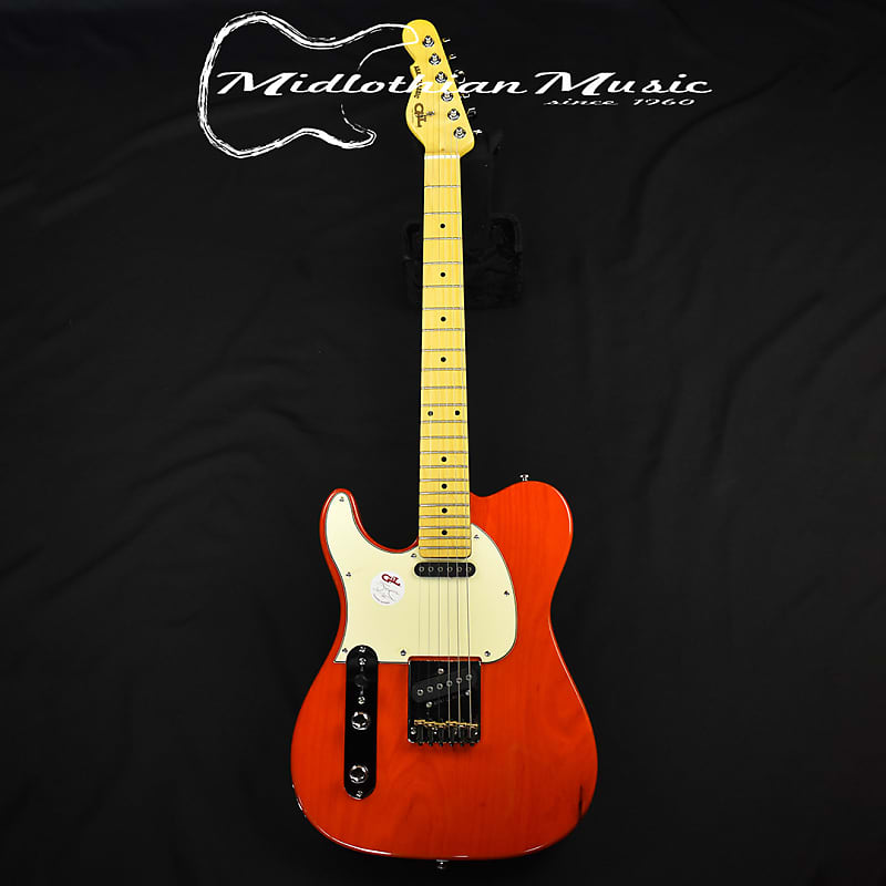 G&L Tribute ASAT Classic - Left Handed Solidbody Electric Guitar - Clear Orange Finish image 1