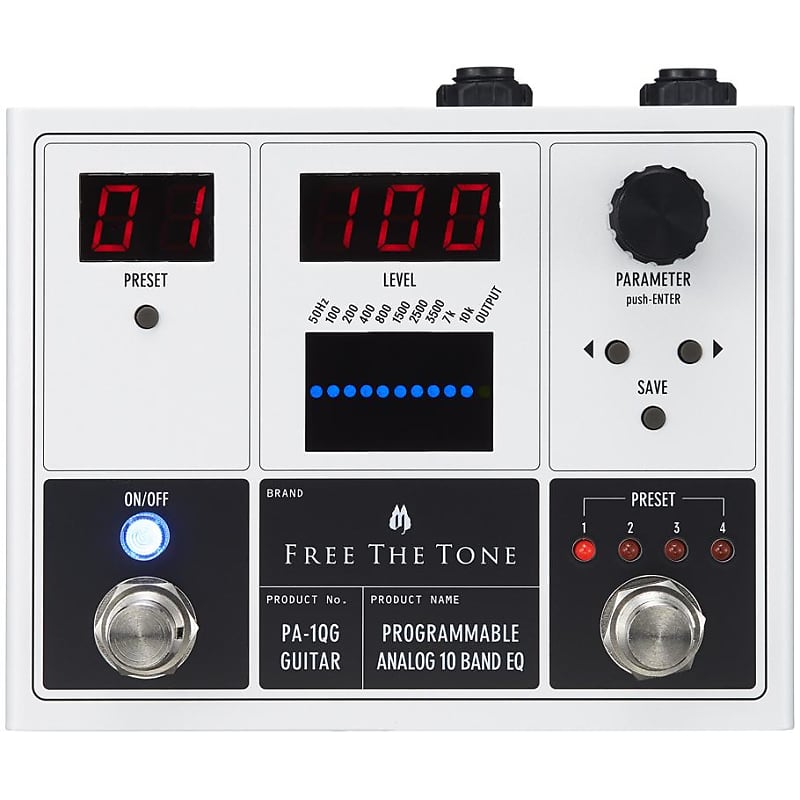 Free The Tone PA-1QG Programmable Analog 10-Band Guitar EQ Pedal image 1
