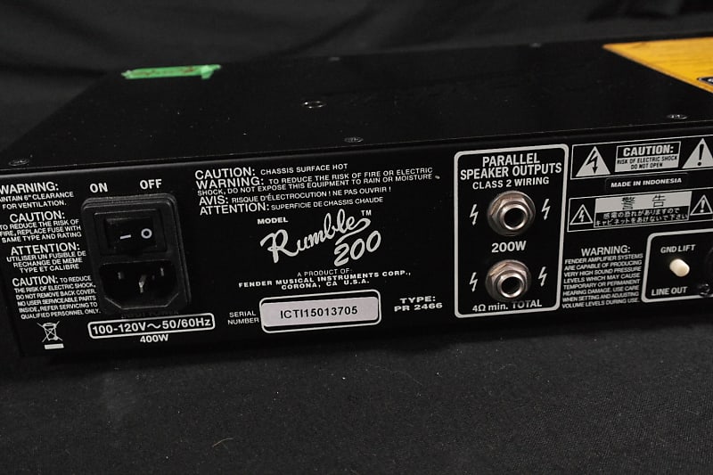 Fender Rumble 200 V3 200-Watt Bass Amp Head