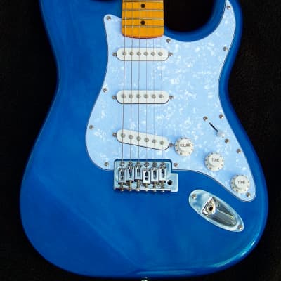 Solid Mahogany Cobra Blue 2023 Strat Guitar+ Working Bridge Tone+Treble Bleed+SRV Pickups+All Maple Neck +Setup! image 1