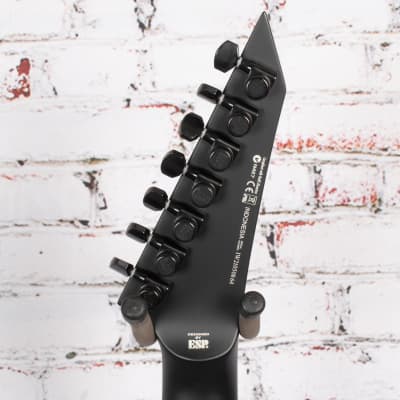 ESP LTD M-7BHT - 7 String Electric Guitar - Black Satin/Macassar Ebony image 6