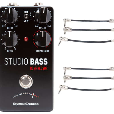 Seymour Duncan Studio Bass Compressor Pedal + 2x Gator Patch Cable 3 Pack for sale