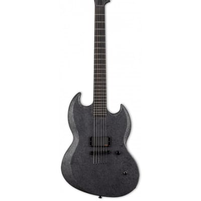 ESP LTD Reba Meyers Code Orange RM-600 Black Marble Satin Electric Guitar w/Case for sale