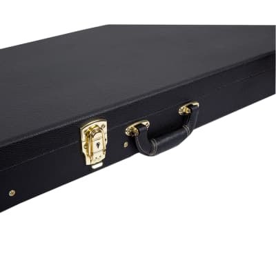 Crossrock CRW620 Deluxe Series Bass Guitar Case,Multi-ply Wooden Case in Black image 4