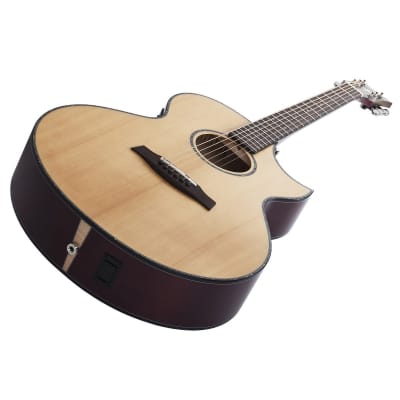 Schecter Orleans Stage Cutaway Acoustic with Electronics 2010s - Natural/Vampyre Red Satin image 2