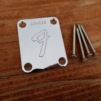Fender Neck Plate With Screws 1966 Telecaster Stratocaster Mustang P Bass Jazz Bass Jazzmaster image 5