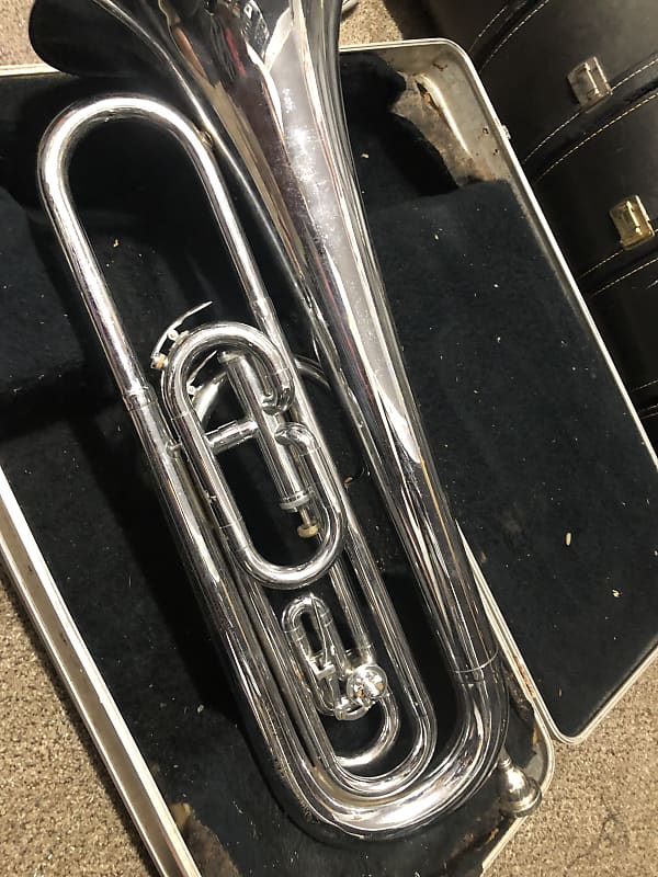 Getzen Titlest Baritone (?) Bugle - Has one piston valve and one rotary  valve trigger