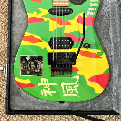 ESP Custom Shop George Lynch Kamikaze IV 8-Tooth Headstock Chinese Character Inlays 1990's Scalloped image 2