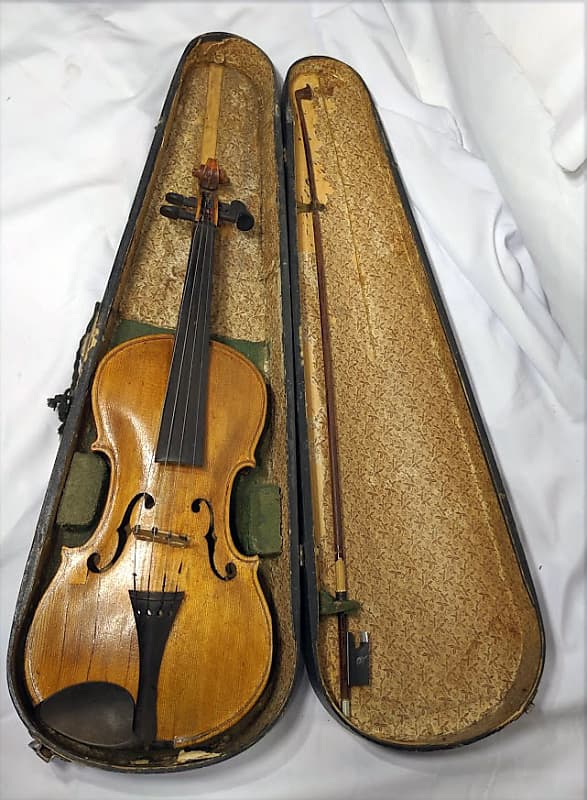 Antique Jacobus Stainer Copy 4/4 Violin 1800's w/ Wooden