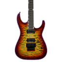 ESP USA M-II FR-DLX Quilted Maple Electric Guitar - Lynch Burst