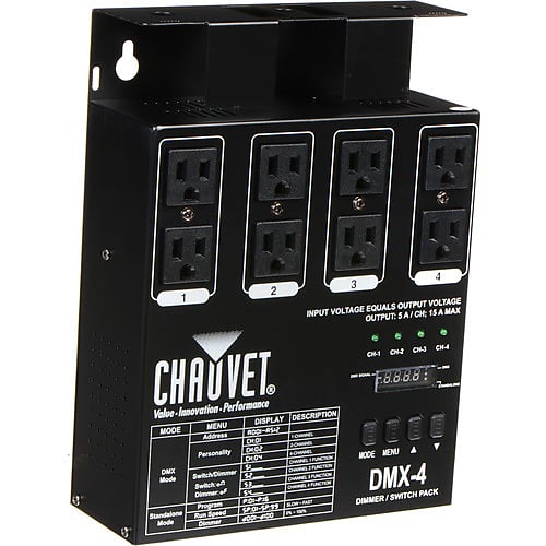 Chauvet DJ DMX-4 4-Ch DMX Dimmer/Switch Pack image 1