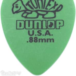 Dunlop Tortex Small Teardrop Guitar Picks - .88mm Green (36-pack) image 2