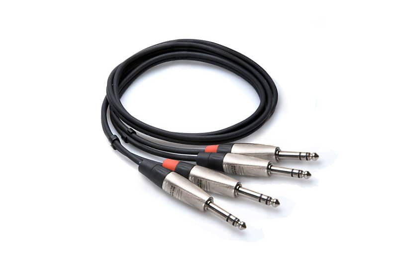 Hosa HSS-005x2 Pro Dual Cable 1/4"" TRS to Same 5ft image 1