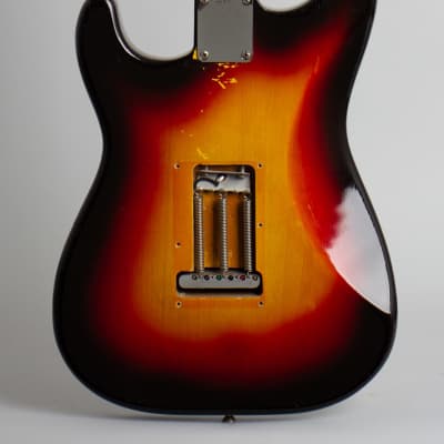 Fender  Stratocaster Solid Body Electric Guitar (1963), ser. #L20428, blonde tolex hard shell case. image 15