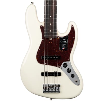 Fender American Professional II Jazz Bass V with Rosewood Fretboard - Olympic White for sale