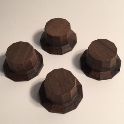 Guilford Brazilian Rosewood 11 Sided Facet Cut Guitar Knobs - Set Of 4 - USA image 1