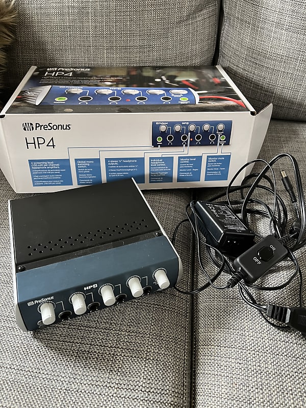 PreSonus HP4 4 Channel Headphone Amplifier 2010s Blue Reverb