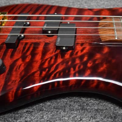 Spector USA NS-2, Black Cherry Gloss / Quilt Maple Top / Pau Ferro Board *NOT Pre-Owned image 10