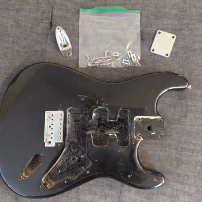 Squier Stratocaster Body 2010 - Black Poly | Reverb