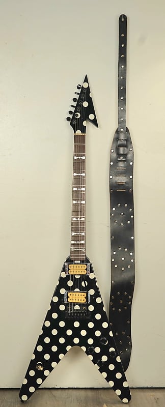 80's Custom Randy Rhoads polka dot flying V. Made in
