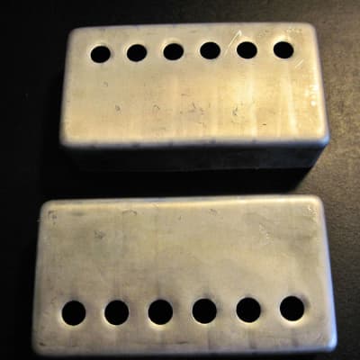 Doyle Coils Aged Nickel Silver PAF Humbucker Covers Set of 2 ~  Vintage Relic'd REAL Nickel Silver image 8